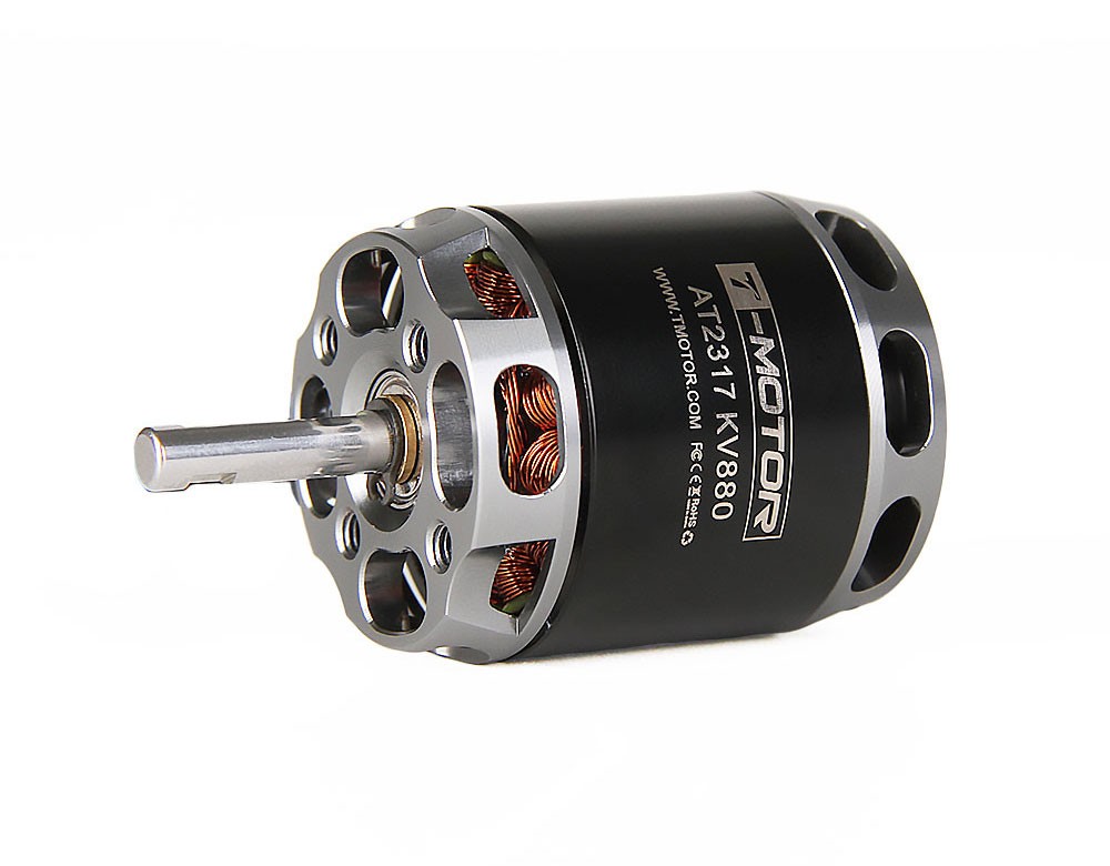 T-Motor AT2317 Long Shaft Outdoor 3D Trainer Glider Motor-KV1400/KV880/KV1250 3
