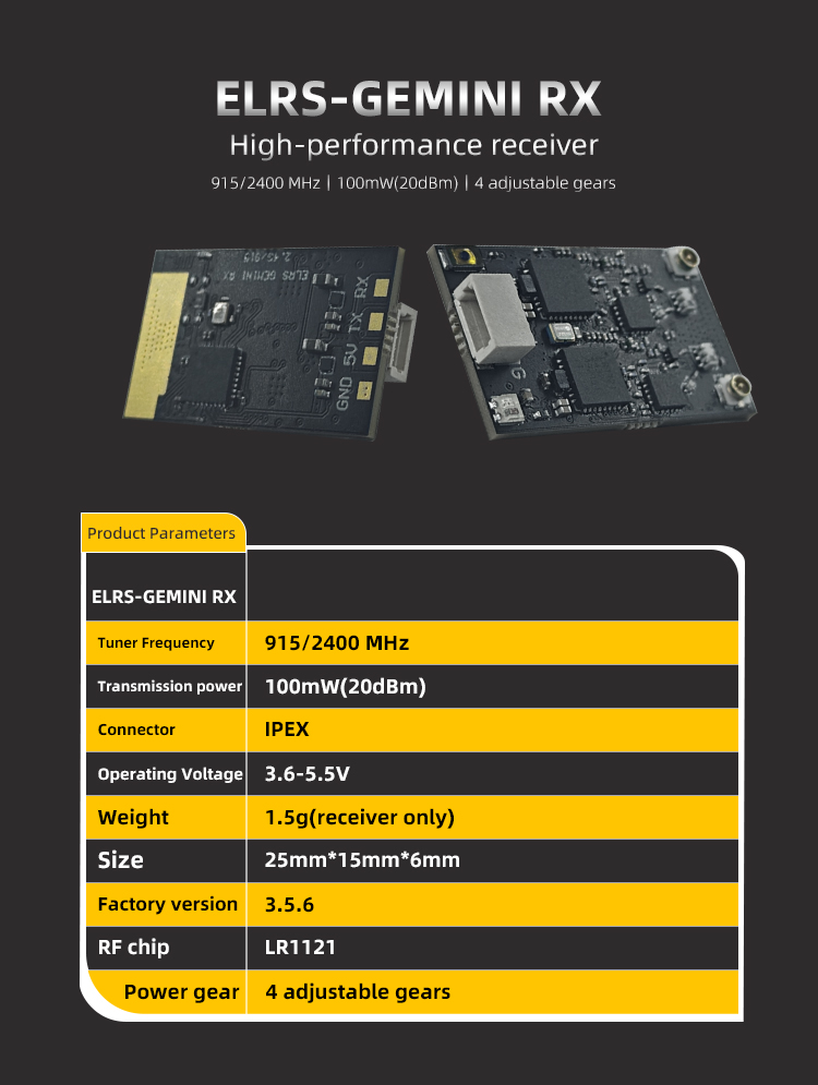 ELRS-GEMINI RX — деталь 1