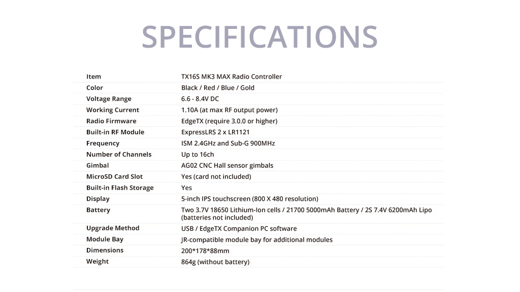 RadioMaster [Предзаказ] TX16S MK3 MAX Пульт управления (ELRS / M2) — деталь 14