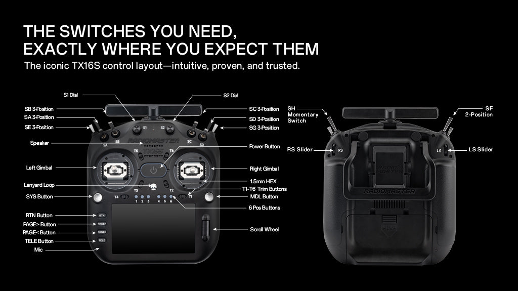 RadioMaster [Предзаказ] TX16S MK3 Пульт управления (ELRS / M2) — деталь 6
