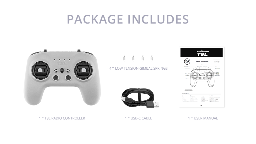 RadioMaster T8L Пульт управления (M2) — деталь 8