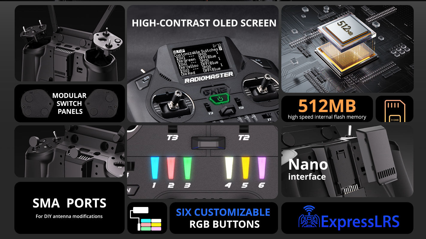 RadioMaster GX12 Dual-Band Gemini-X Пульт управления (M2) — деталь 6