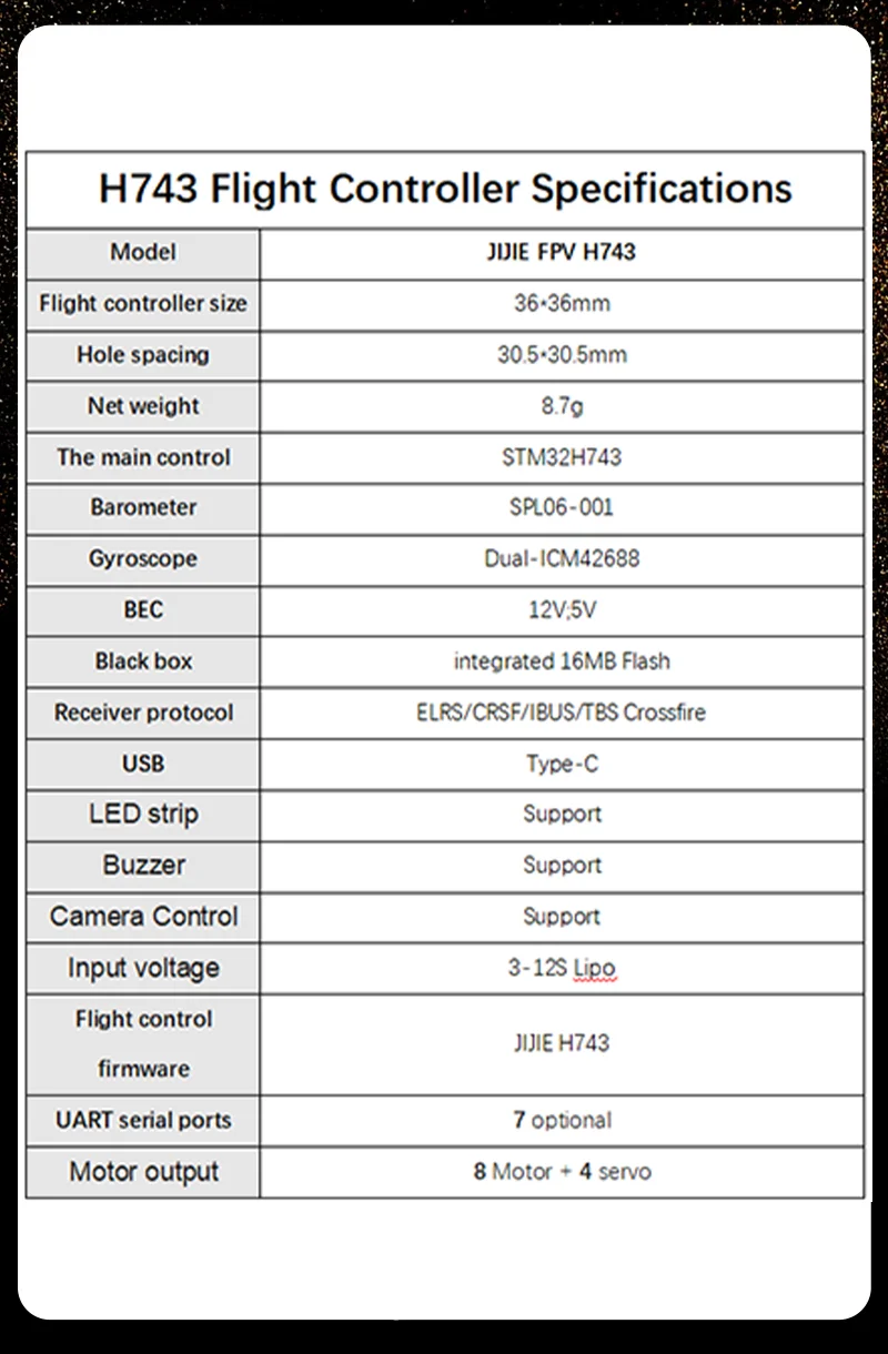 DAKEFPV H743 FC & 3-12S 60A/70A ESC — деталь 1