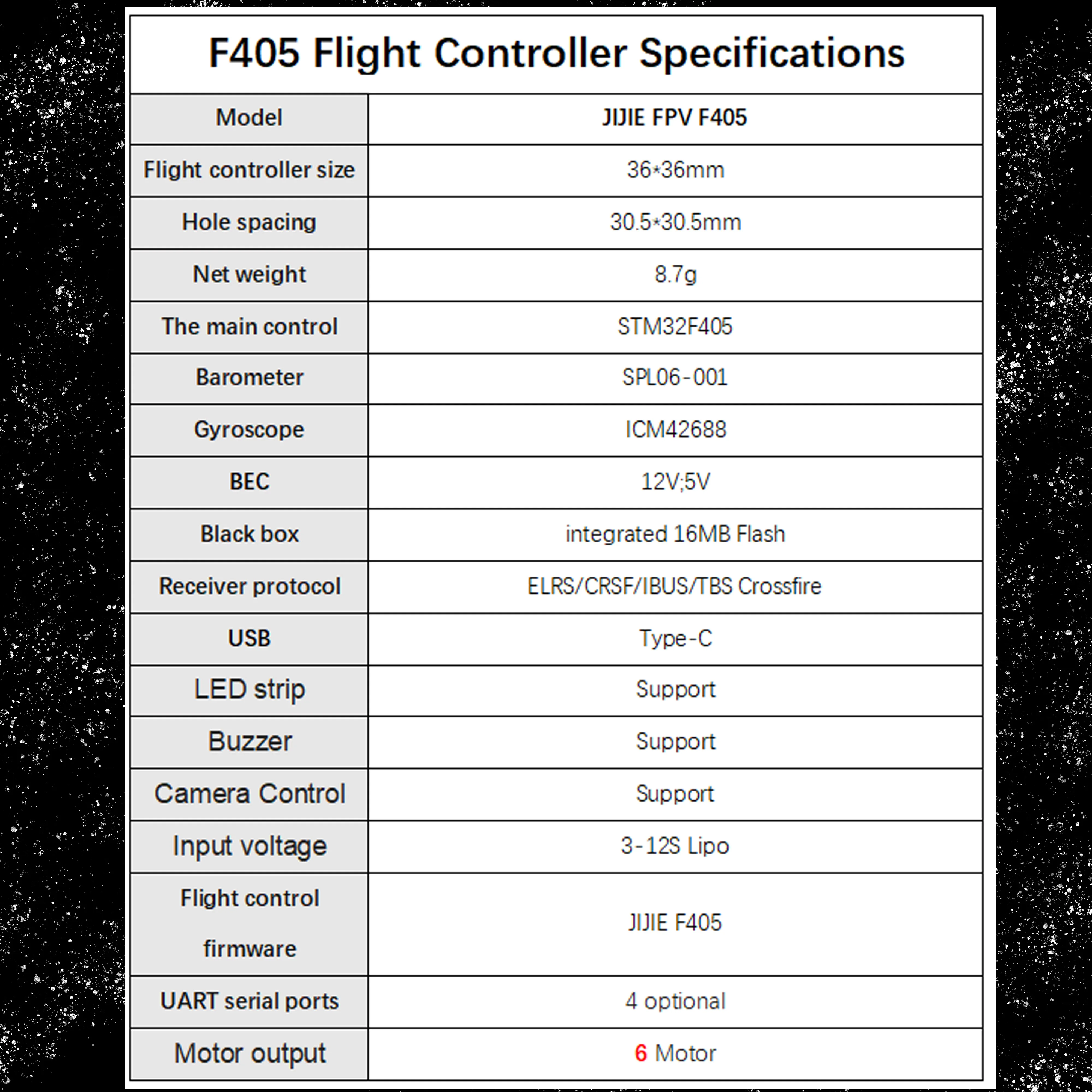DAKEFPV F405 DC & 3-12S 60A/70A ESC — деталь 1