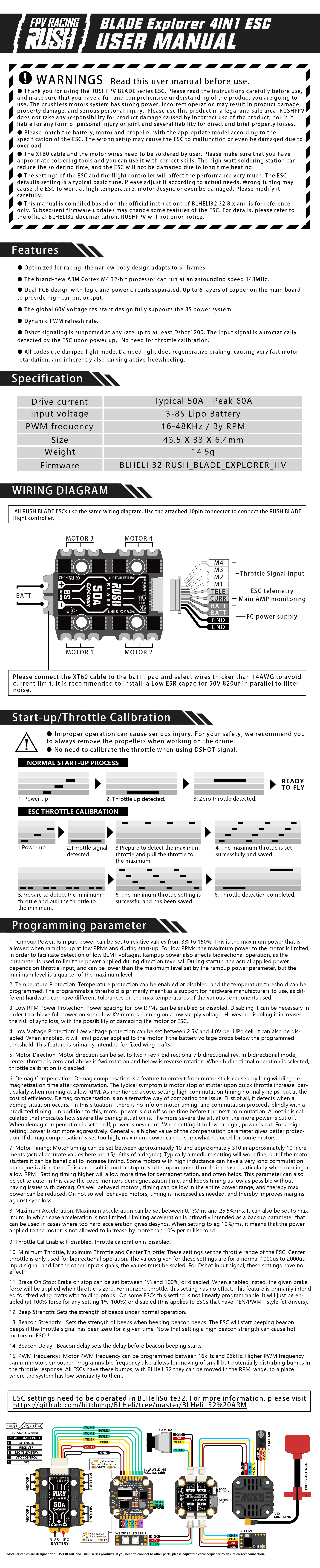 RUSH BLADE 50A EXPLORER 8S 4-in-1 ESC (20*20) 3