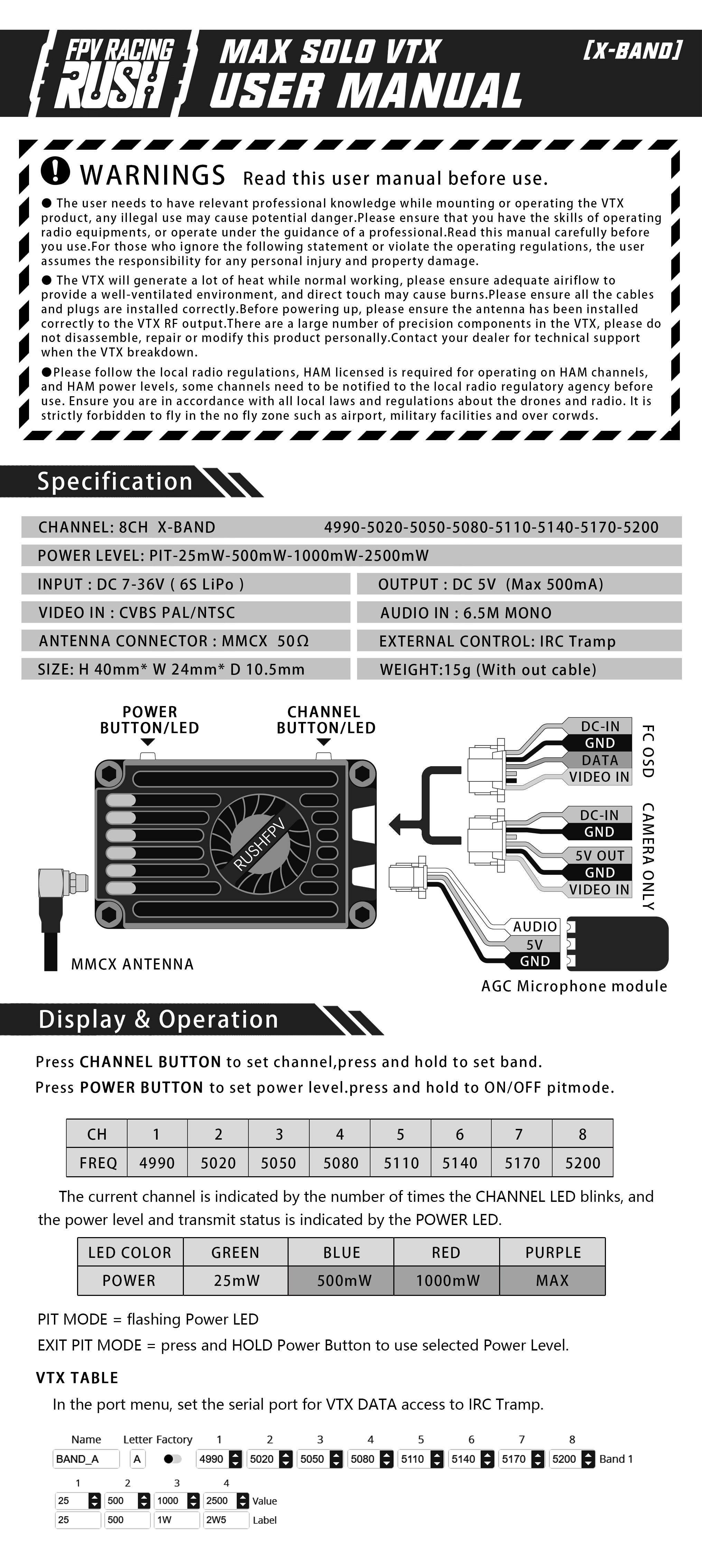 RUSH MAX SOLO XBAND 4.9G VTX 2.5W — деталь 3