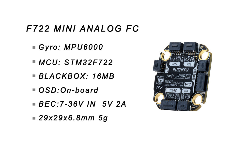 RUSH BLADE F722 V2 MINI Analog FC (20*20) 2