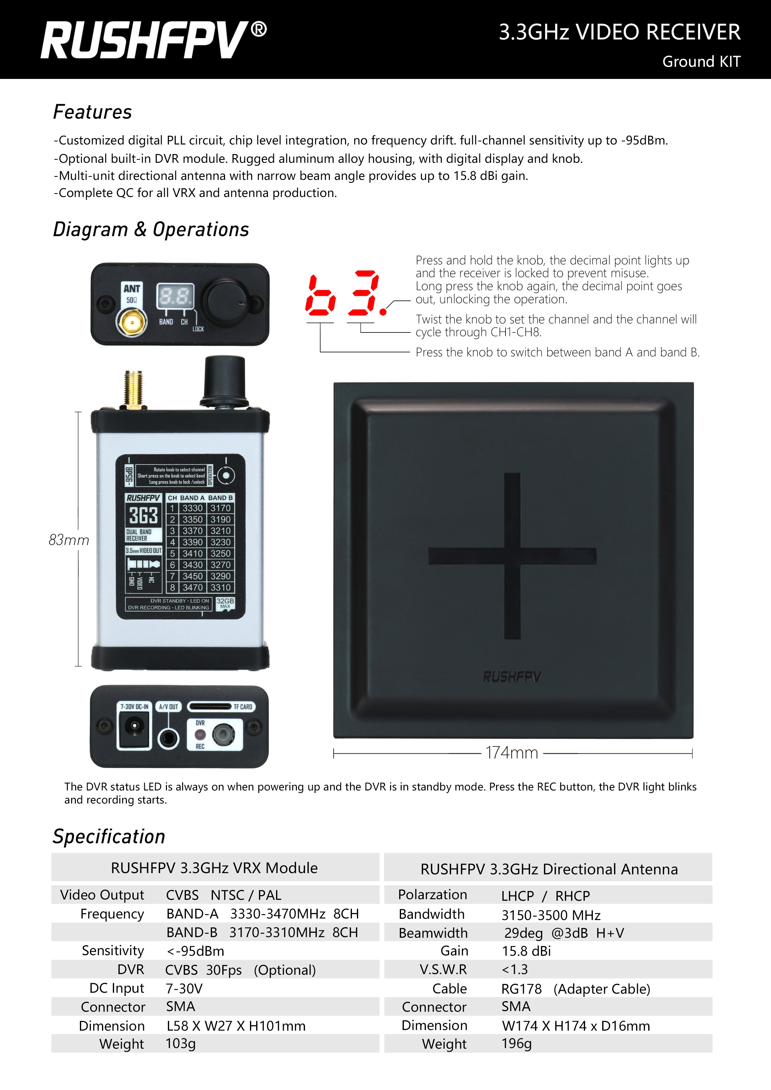 RUSH 3.3G Video Receiver Ground Kit — деталь 5