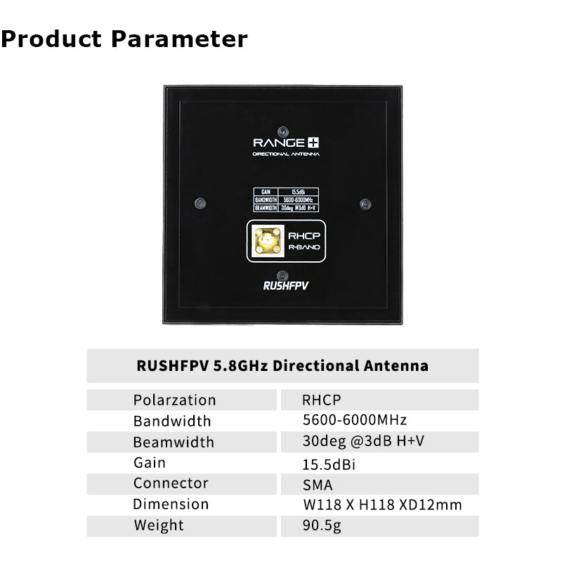 RUSH RANGE 5.8G PLUS 4X Directional Patch Antenna — деталь 3