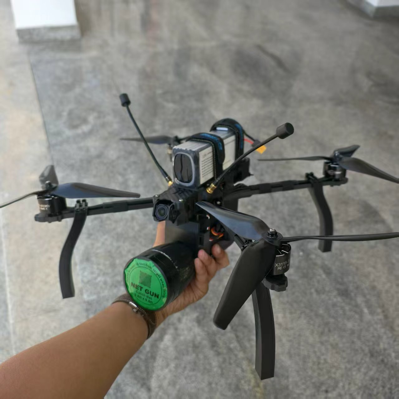 SoluTech Net Gun 001 — AI Net-Capturing Drone