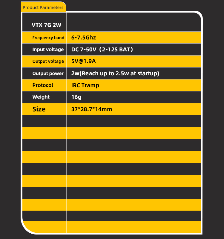 DAKE VTX 7G 2W — деталь 1