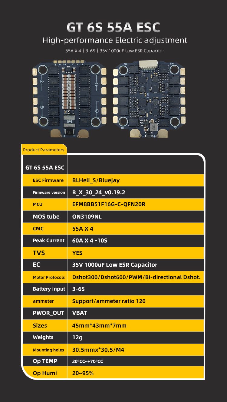 GT 6S 55A ESC — деталь 1
