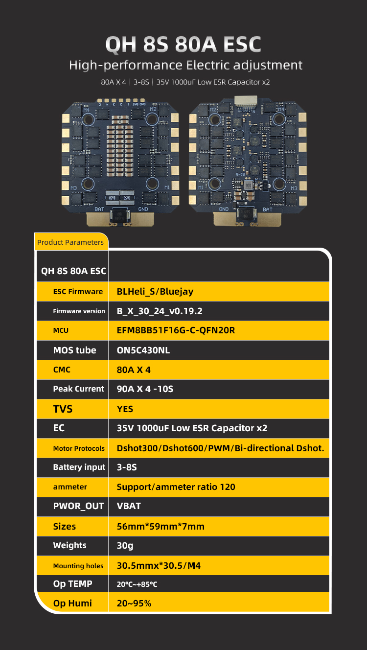 QH 8S 80A ESC — деталь 1
